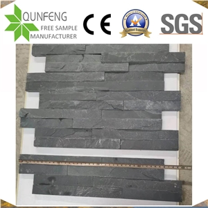 China 10*36CM Natural Black Split Face Z Stone Culture Slate